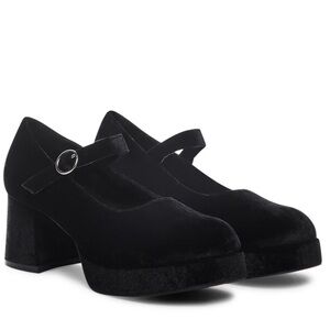 Delia’s Dolls Kill Velvet Platform Mary Janes size 11